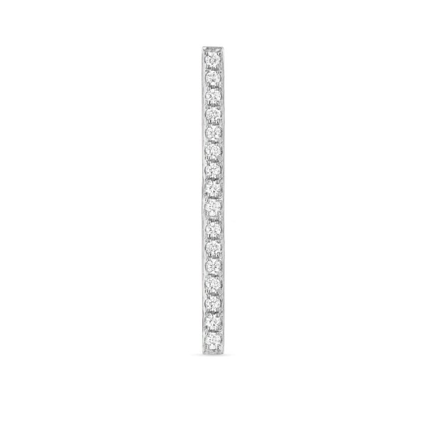 Square Diamond Pavé Bar Threaded Stud Earring - Image 13