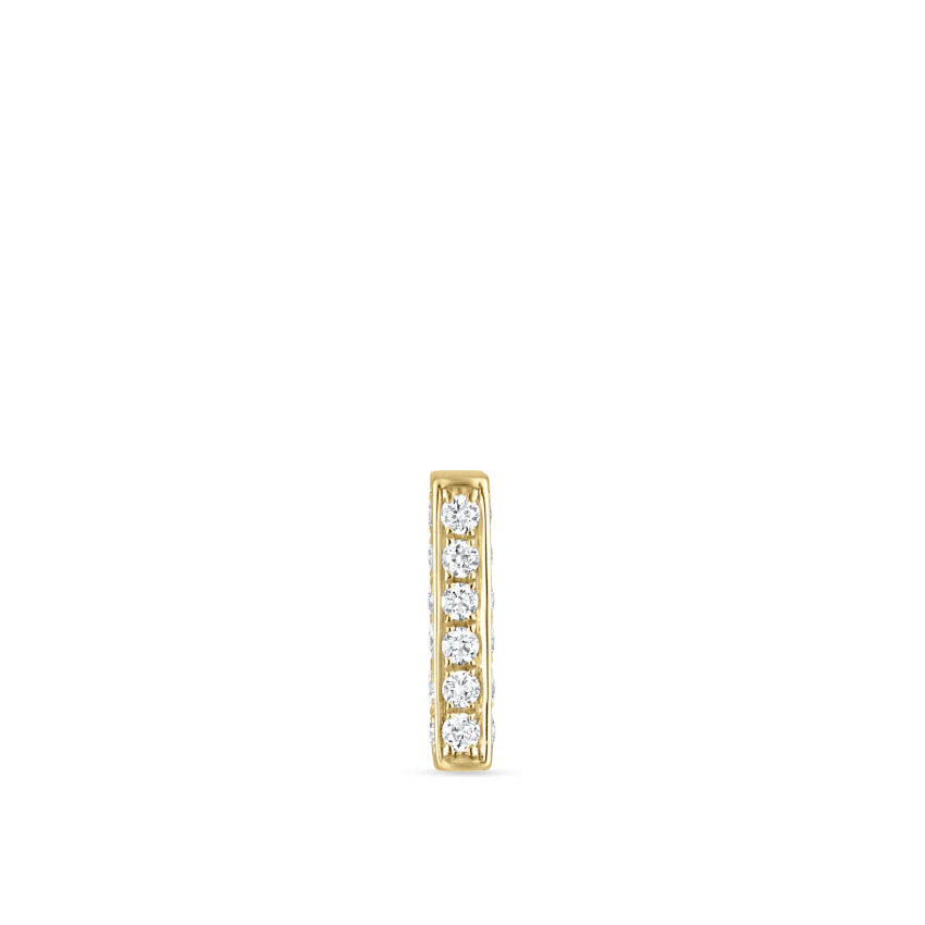 Square Diamond Pavé Bar Threaded Stud Earring - Image 18
