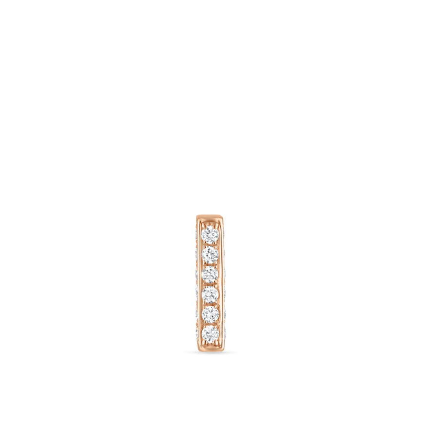 Square Diamond Pavé Bar Threaded Stud Earring With Titanium Backing - Image 30