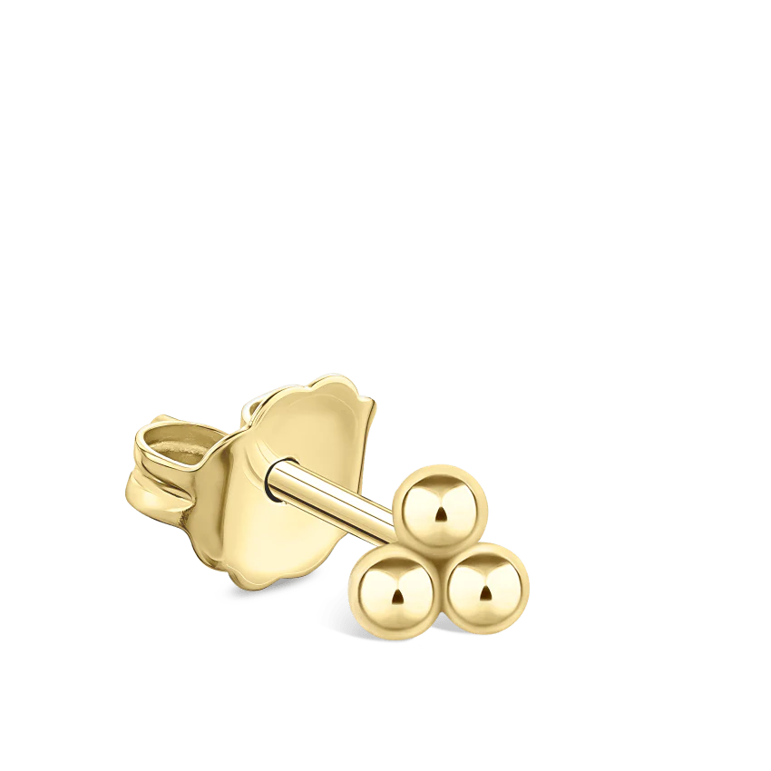 Three Ball Trinity Stud Earring - Image 13