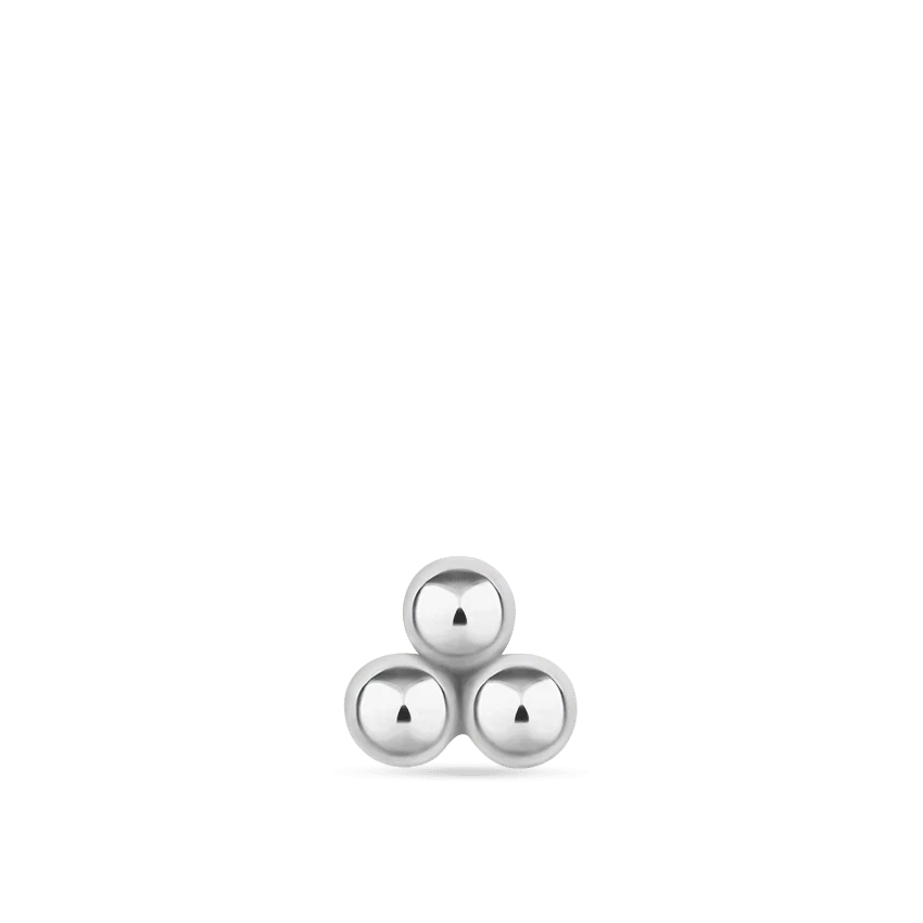 Three Ball Trinity Stud Earring - Image 8