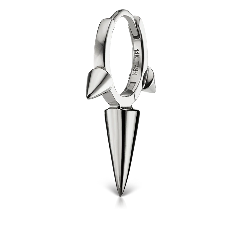 Triple Long Spike Hoop Earring - Image 6